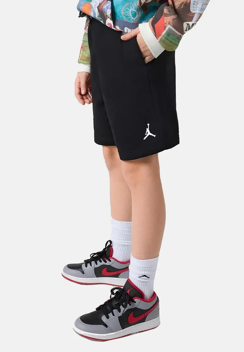 JORDAN Shorts Brooklyn Fleece nero per bambino e bambina