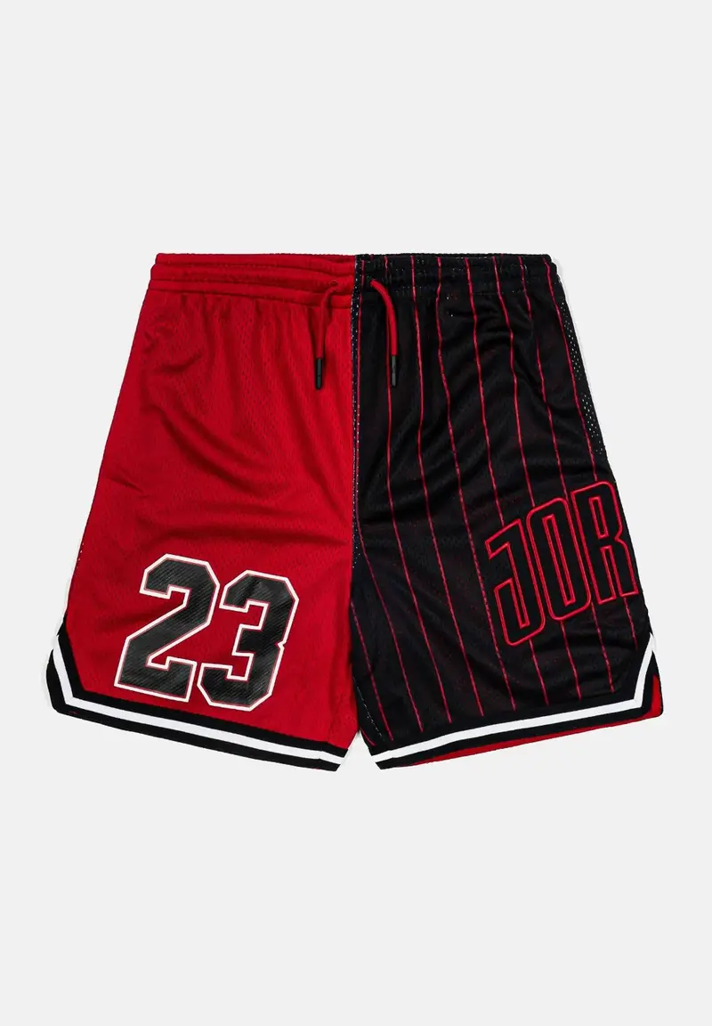 JORDAN Shorts Playoff nero e rosso da bambino