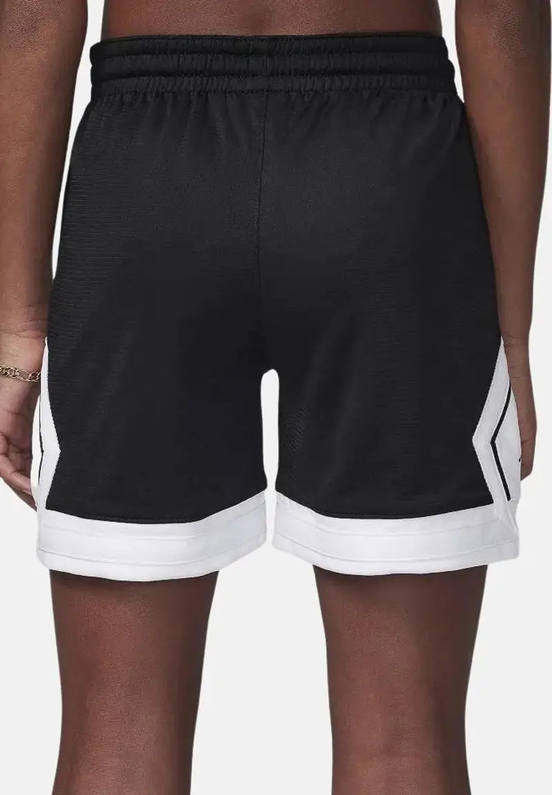JORDAN Shorts sportivo nero da bambina con logo miniatura 2
