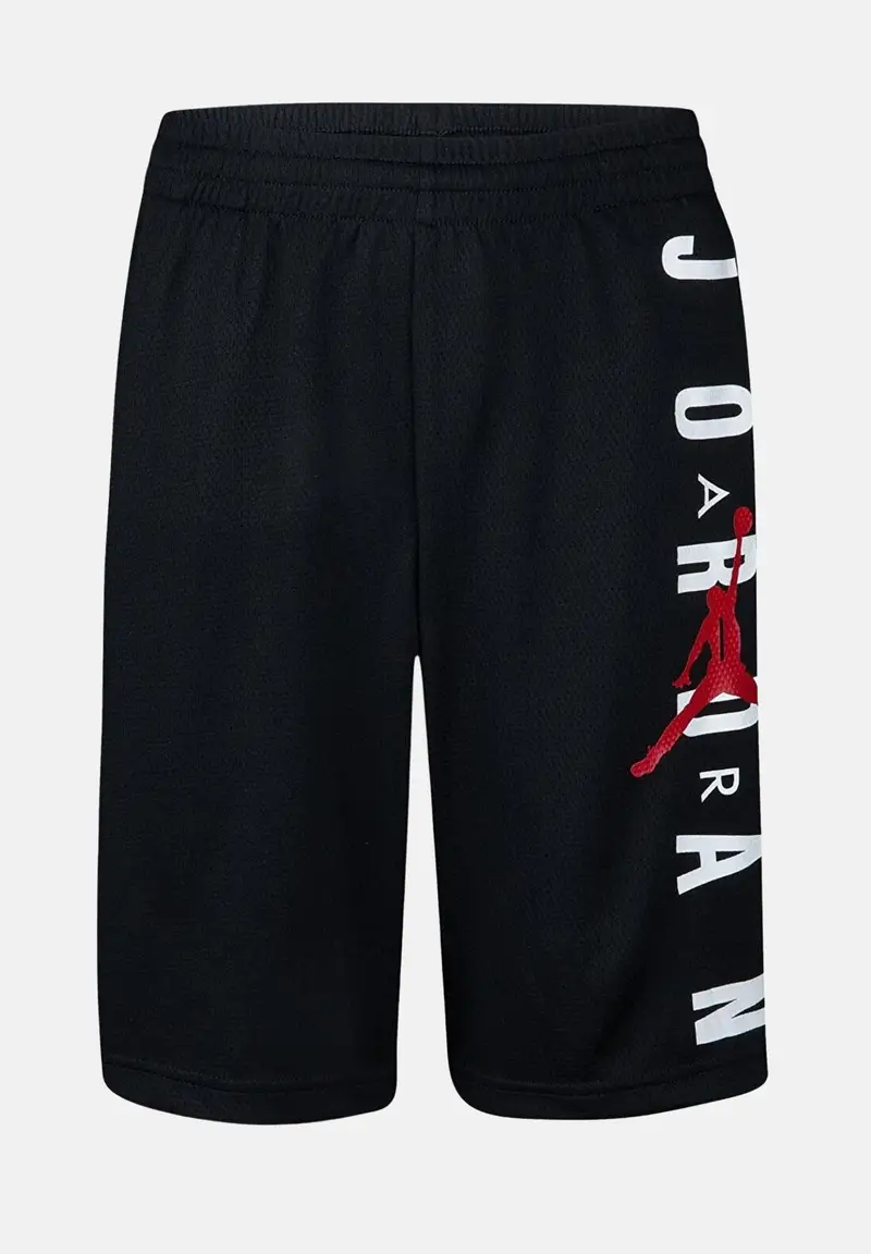 JORDAN Shorts sportivo nero da bambino con stampa logo
