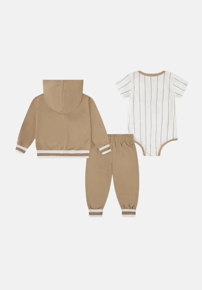 Tuta (3 pezzi) 23 Jersey beige da neonato miniatura 2