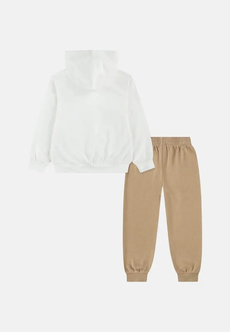 Tuta bianca e beige per bambino e bambina con logo Jumpman miniatura 2