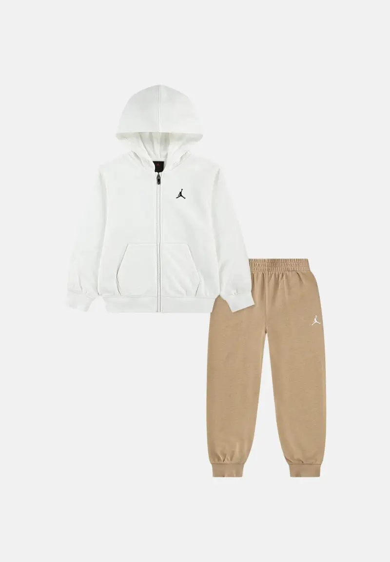 Tuta bianca e beige per bambino e bambina con logo Jumpman