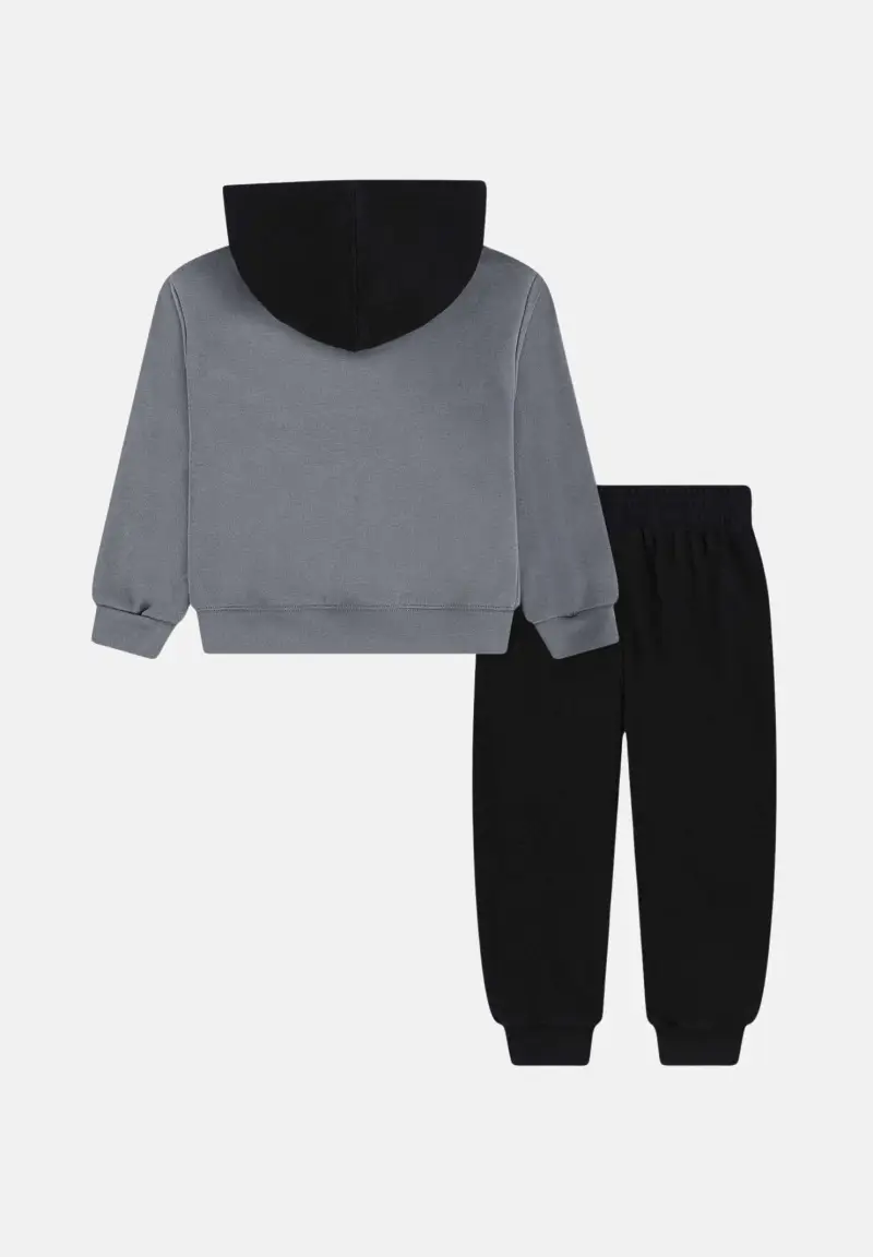 Tuta Brooklyn Fleece grigia e nera da bambino miniatura 2