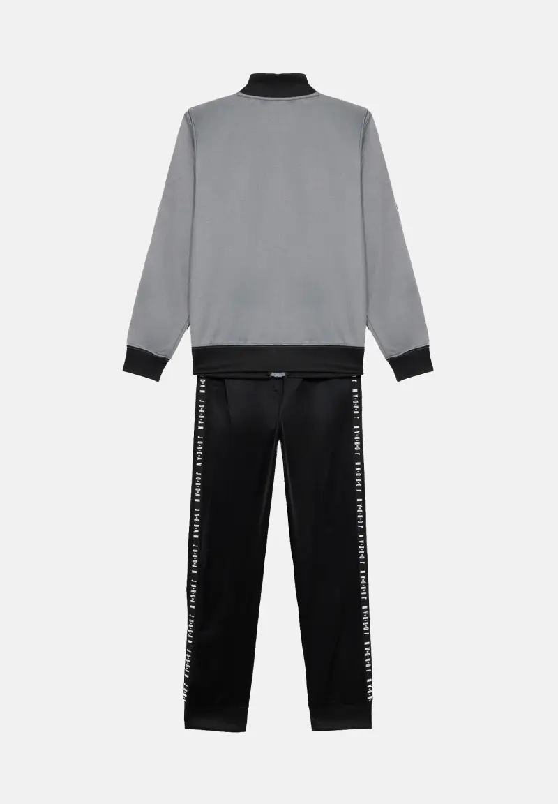 Tuta grigia e nera da bambino con bande logate miniatura 3