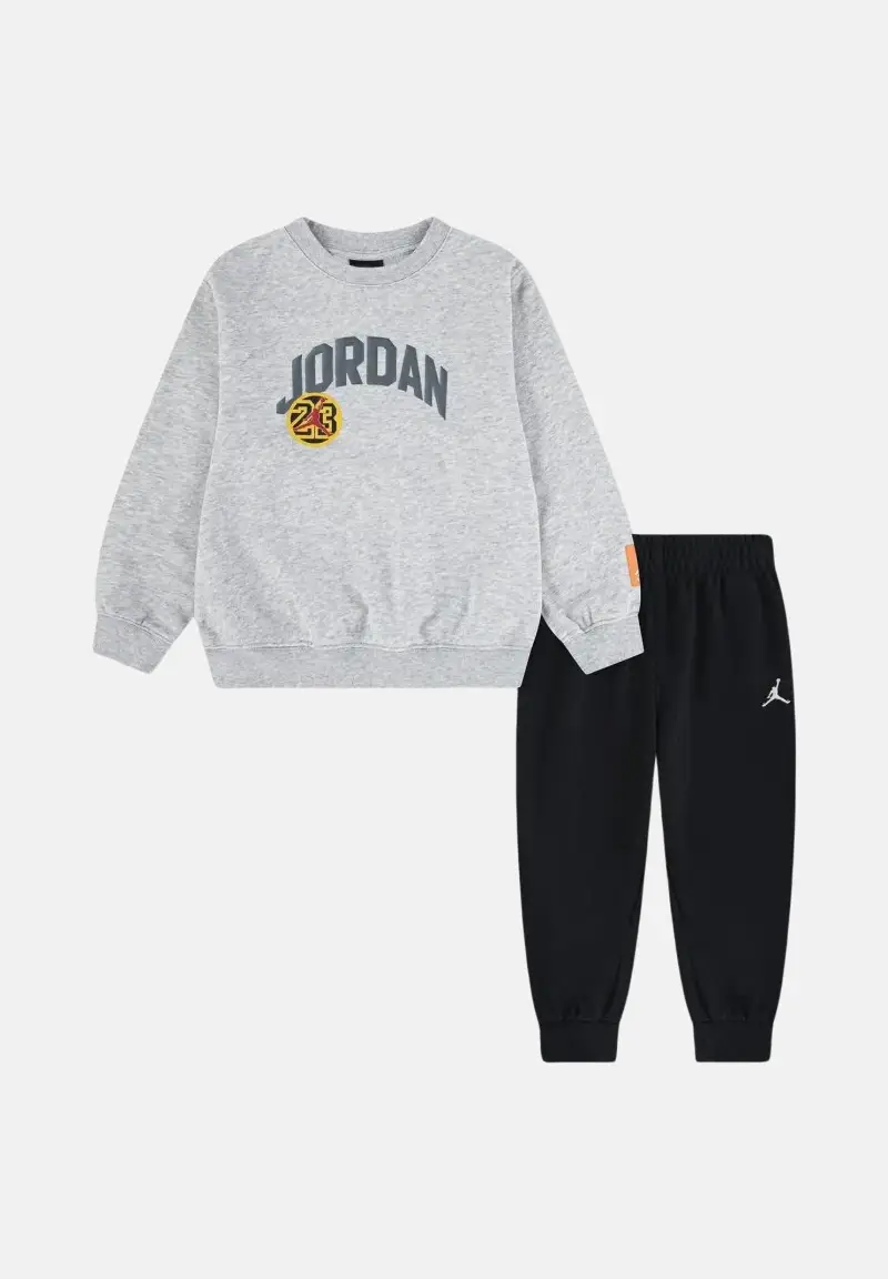 Tuta MJ DYNASTY FT CREW grigia e nera da bambino