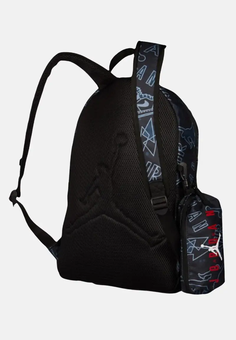 Zaino nero per bambino e bambina con stampa logo miniatura 2