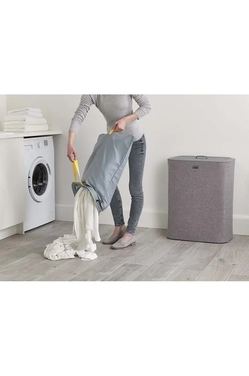 cesto della biancheria 90 L Grigio miniatura 5