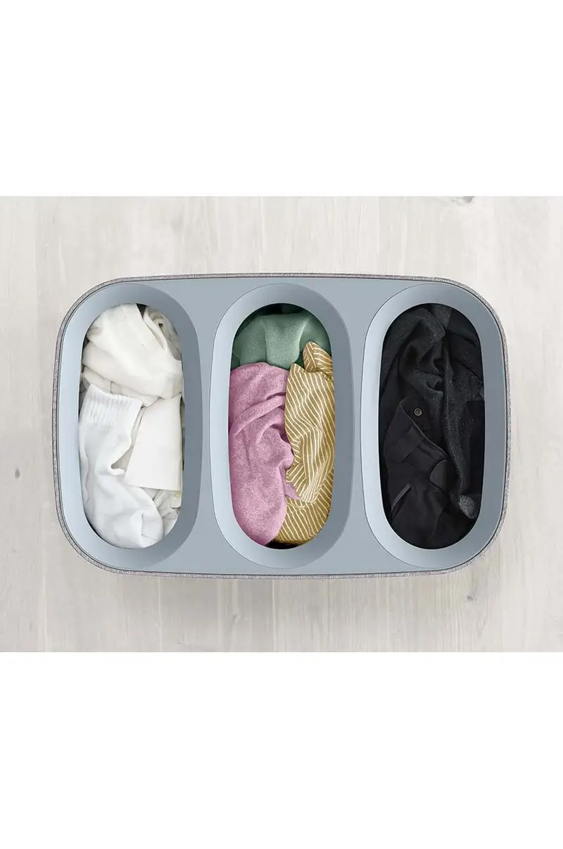 cesto della biancheria 90 L Grigio miniatura 2