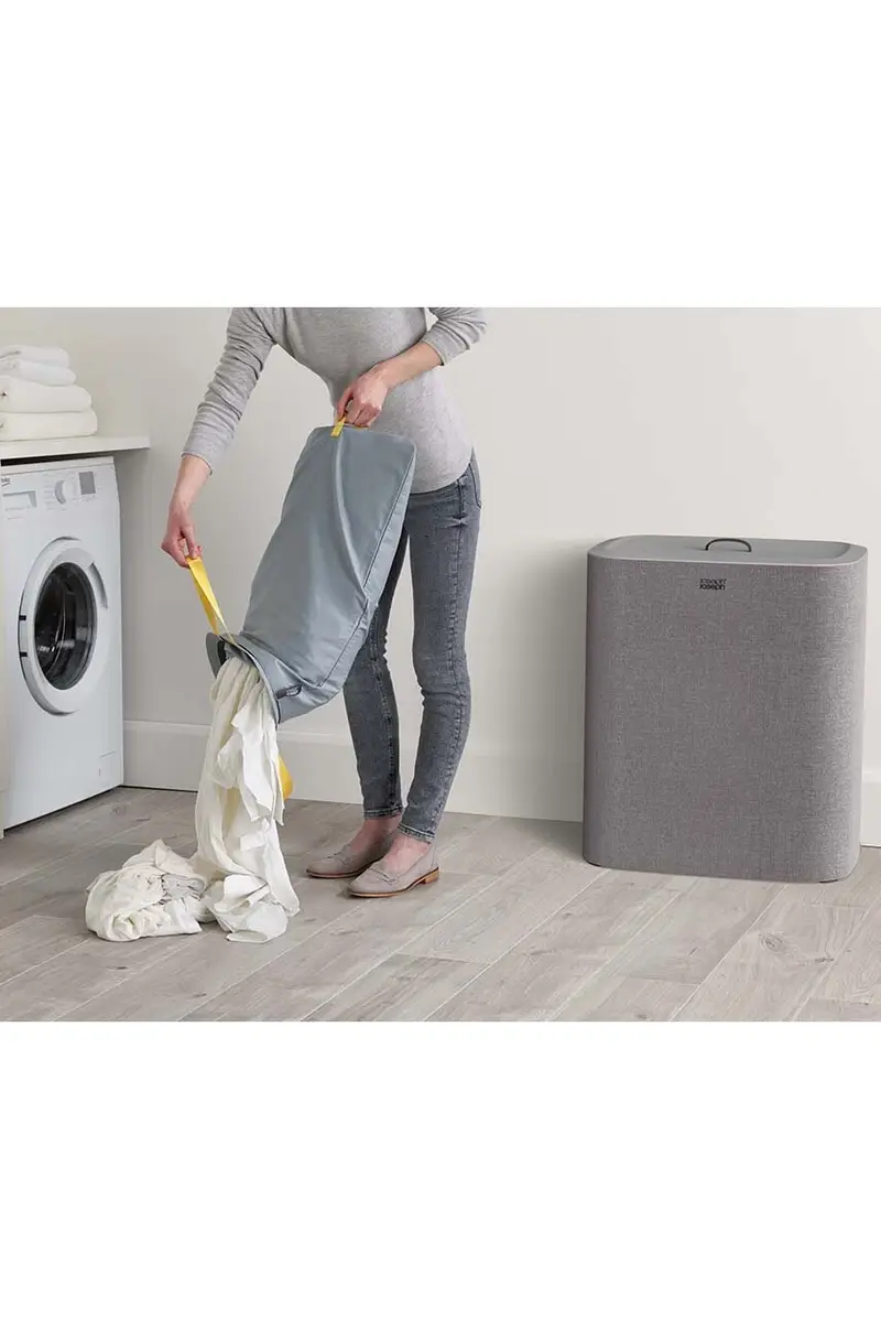 cesto della biancheria 90 L Grigio miniatura 5