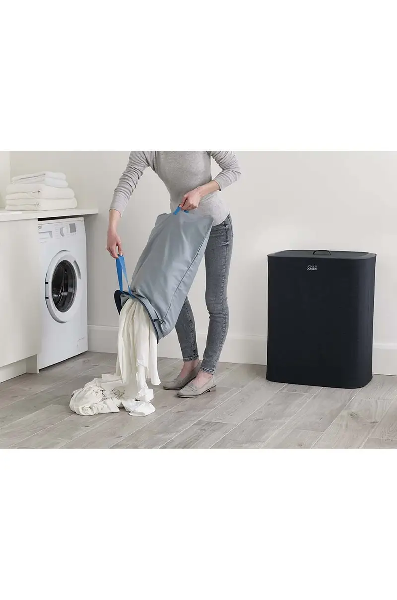 cesto della biancheria 90 L Nero miniatura 5