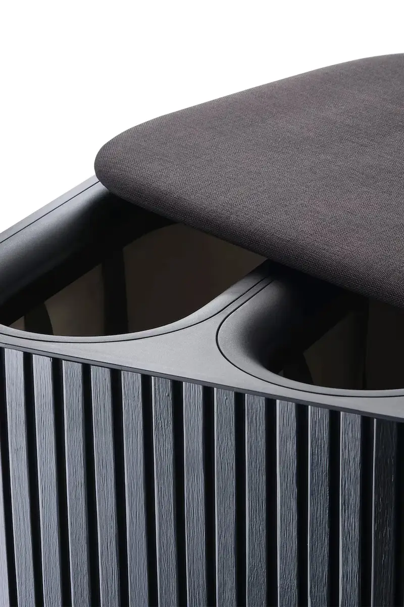 cesto della biancheria Tota Trio Luxe 90 L colore nero miniatura 2