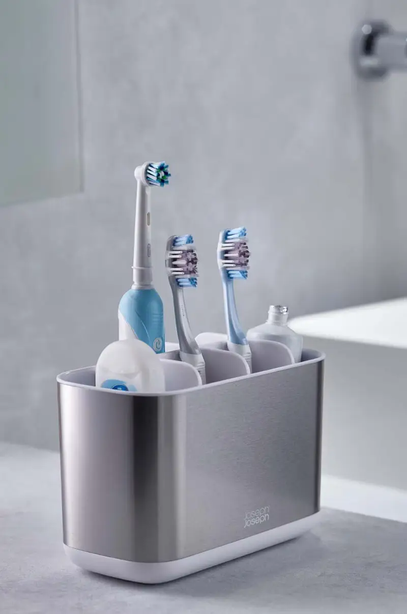 dispencer per sapone con contenitore per spazzolini Barthroom Beauties pacco da 2 Multicolore miniatura 4