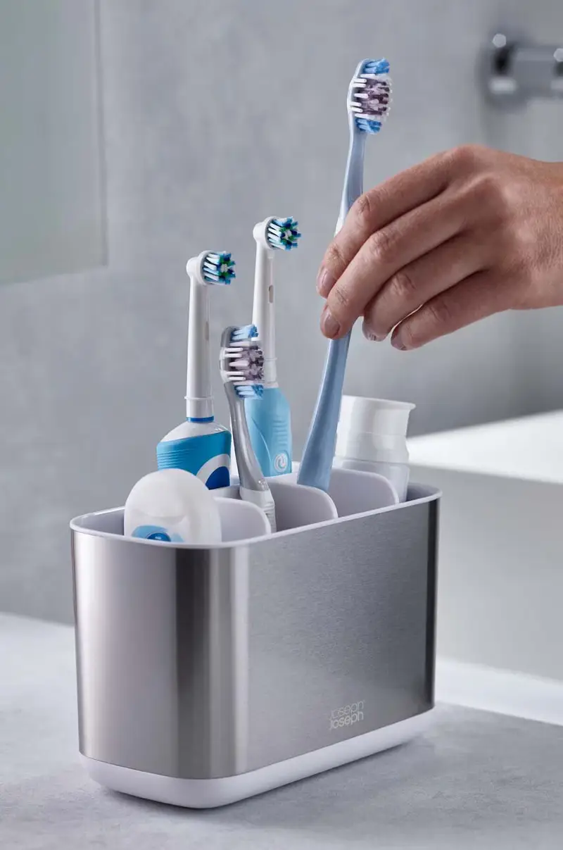 dispencer per sapone con contenitore per spazzolini Barthroom Beauties pacco da 2 Multicolore miniatura 5