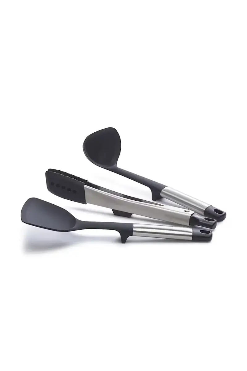 set accesori da cucina con supporto Elevate Fusion Steel pacco da 4 colore nero miniatura 2