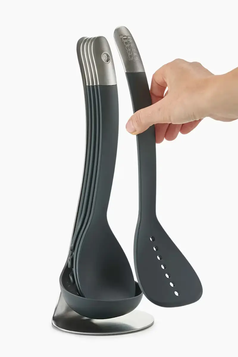 set accesori da cucina con supporto Nest 100 Collection pacco da 5 colore nero miniatura 2