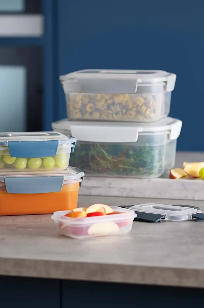 set contenitori portaoggetti con coperchio Nest™ pacco da 5 Multicolore miniatura 4