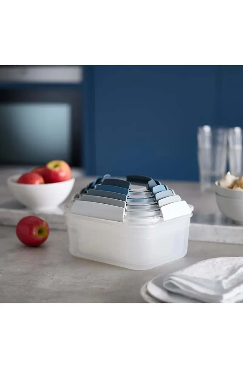 set contenitori portaoggetti con coperchio Nest™ pacco da 5 Multicolore miniatura 5