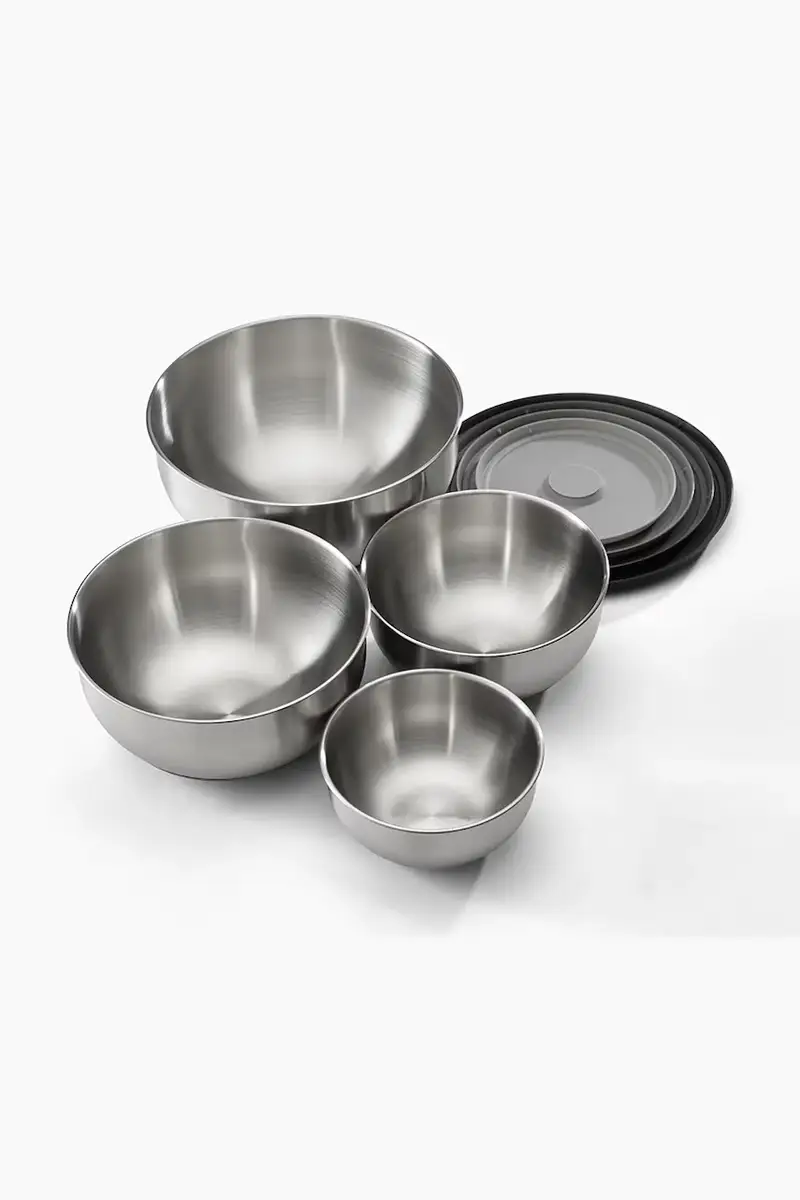 set contenitori portaoggetti con coperchio Nest Prep&Stor 1, 5 / 2, 1 / 3, 8 / 5 L pacco da 4 colore grigio miniatura 4