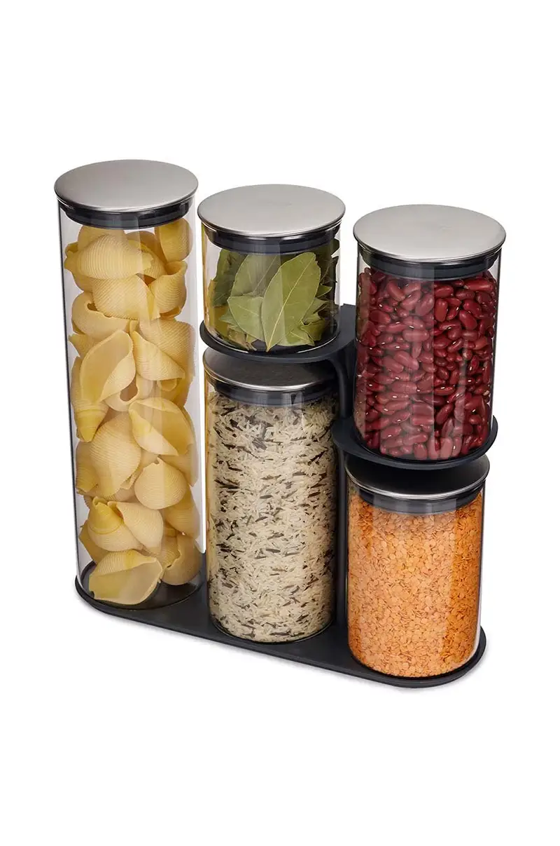 set contenitori portaoggetti con coperchio Podium™ pacco da 5 Multicolore miniatura 2