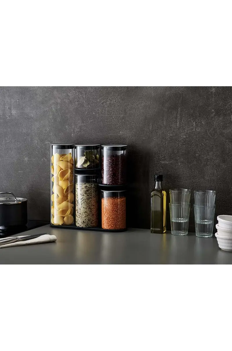 set contenitori portaoggetti con coperchio Podium™ pacco da 5 Multicolore miniatura 3