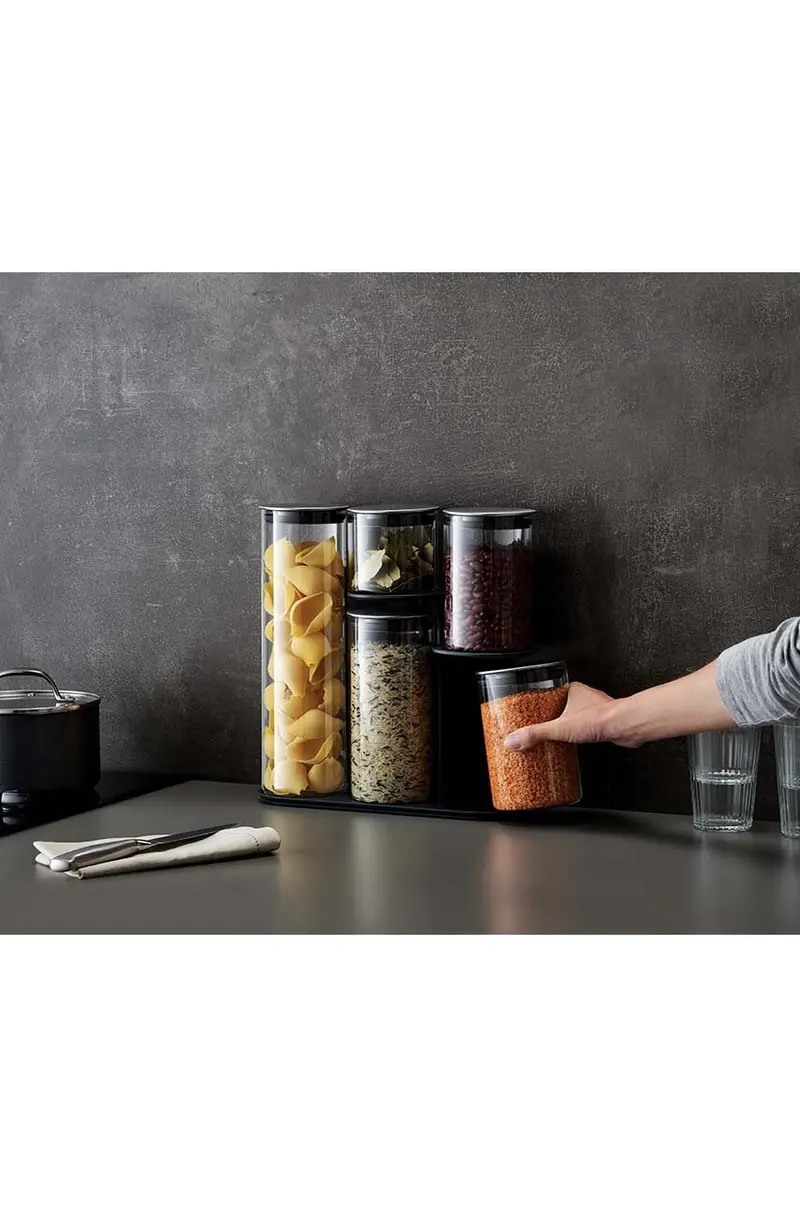 set contenitori portaoggetti con coperchio Podium™ pacco da 5 Multicolore miniatura 4