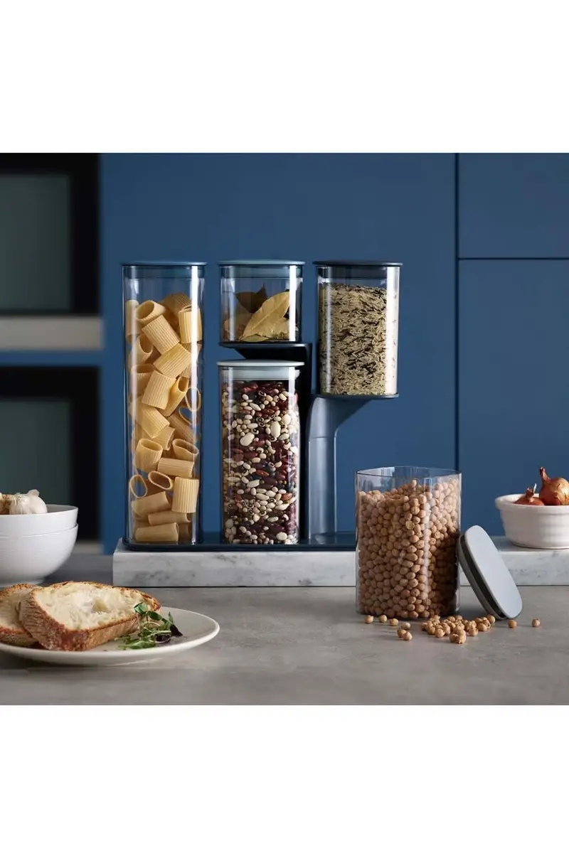 set contenitori portaoggetti con coperchio Podium™ pacco da 5 Transparente miniatura 5