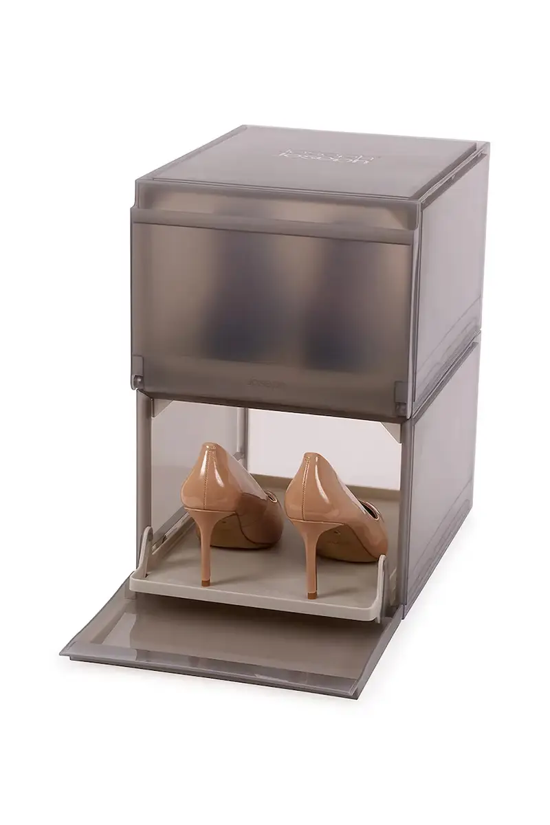 set di scatole da scarpe Shoe Storage Box pacco da 2 Grigio miniatura 2