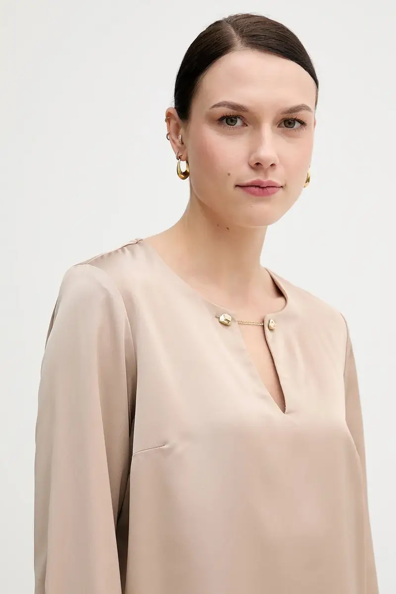 camicetta donna colore beige 254135 miniatura 4