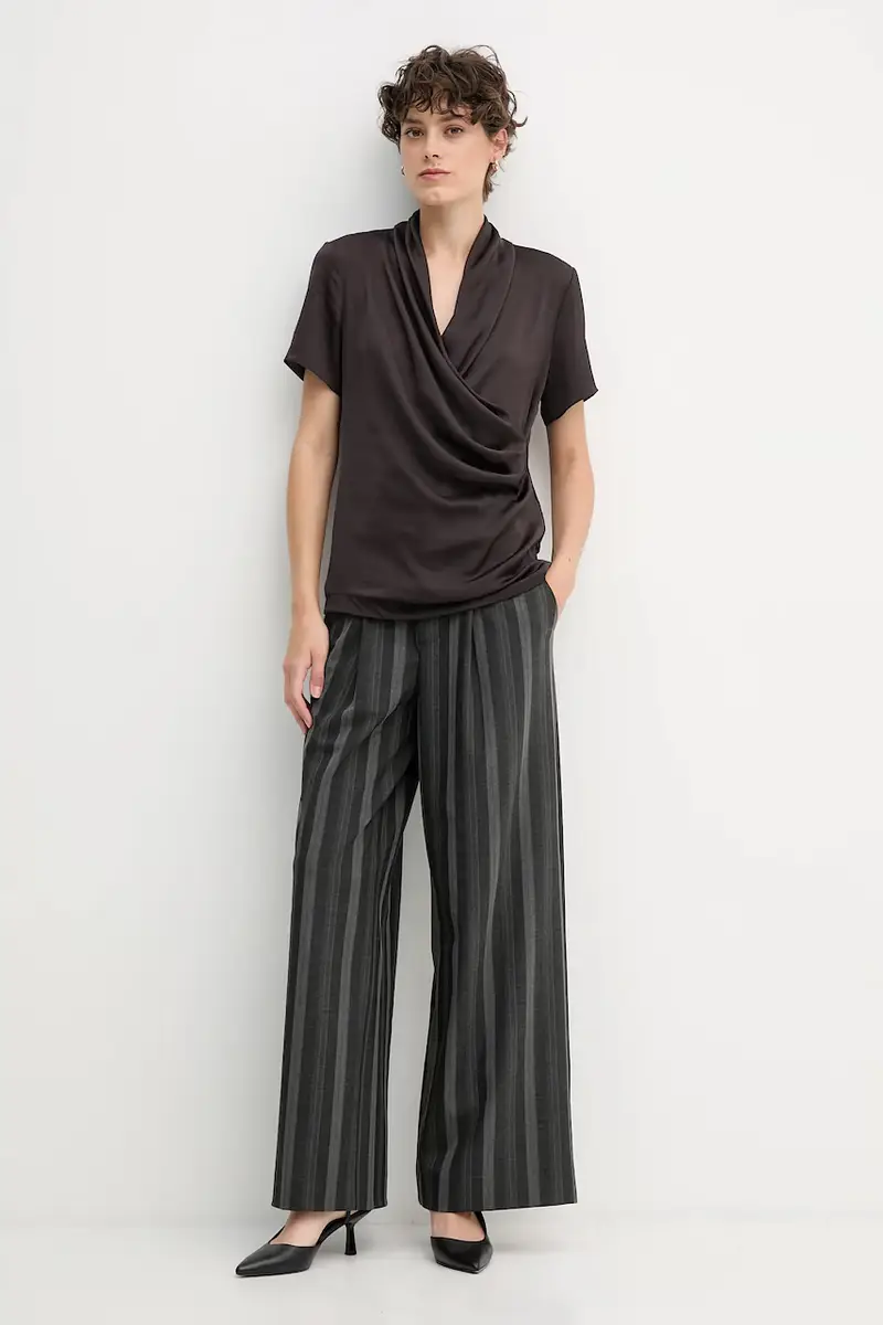 camicetta donna colore marrone 253237F25 miniatura 2