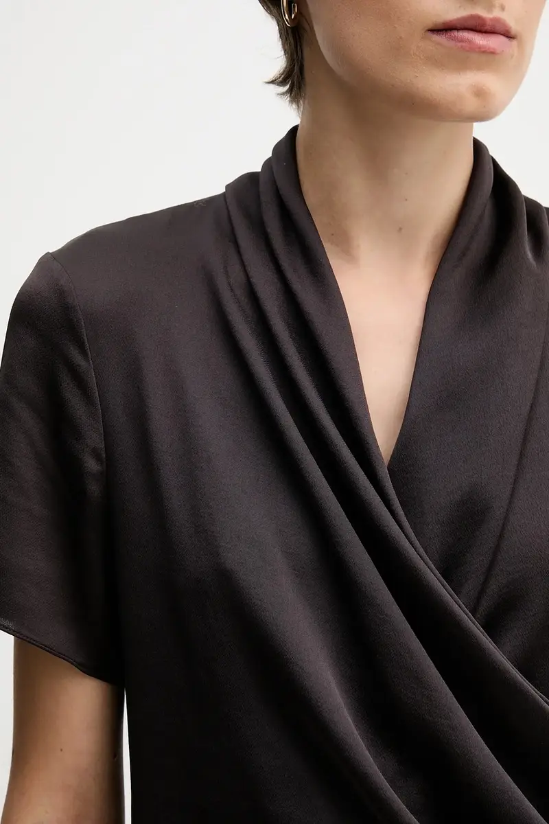 camicetta donna colore marrone 253237F25 miniatura 5