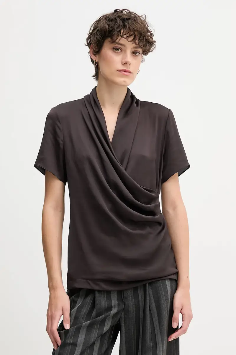 camicetta donna colore marrone 253237F25