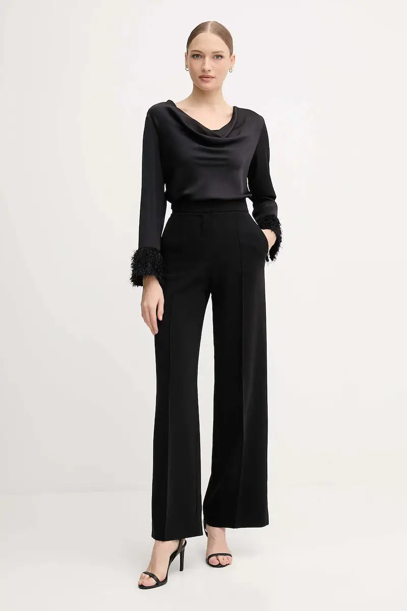 camicetta donna colore nero con applicazione 254020 miniatura 2