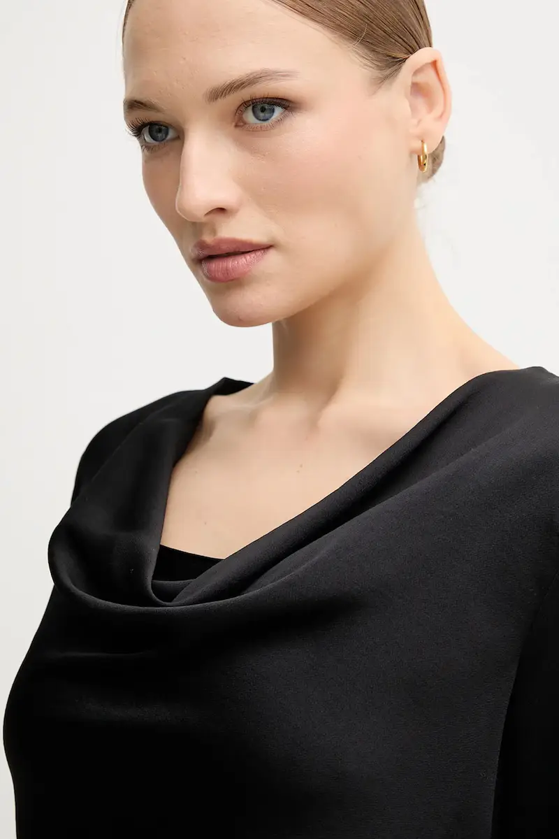 camicetta donna colore nero con applicazione 254020 miniatura 4