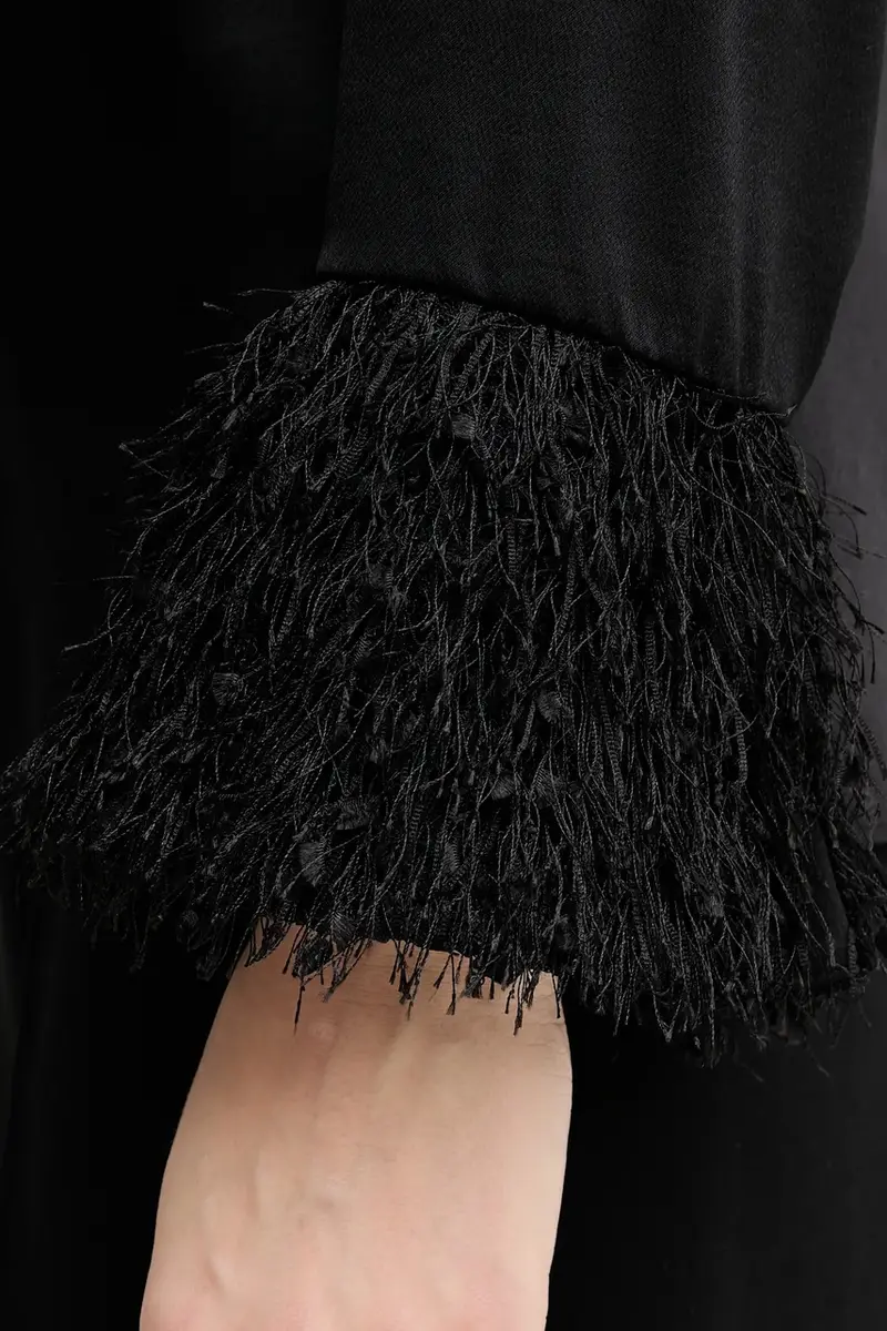 camicetta donna colore nero con applicazione 254020 miniatura 5