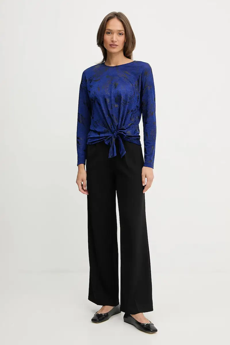 camicia a maniche lunghe donna colore blu 253120 miniatura 2