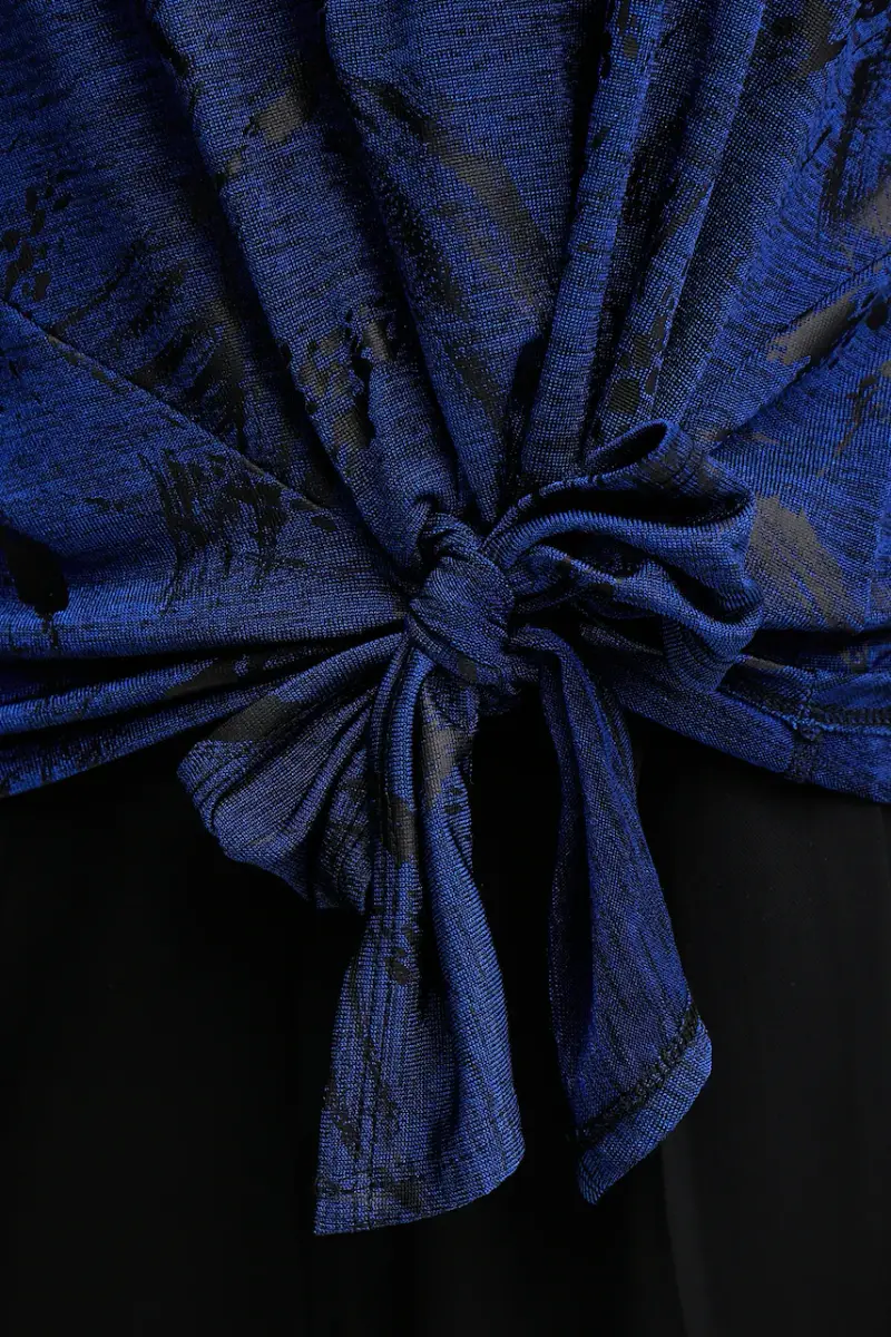 camicia a maniche lunghe donna colore blu 253120 miniatura 5