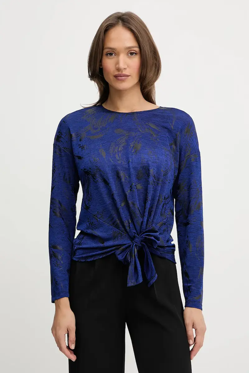 camicia a maniche lunghe donna colore blu 253120