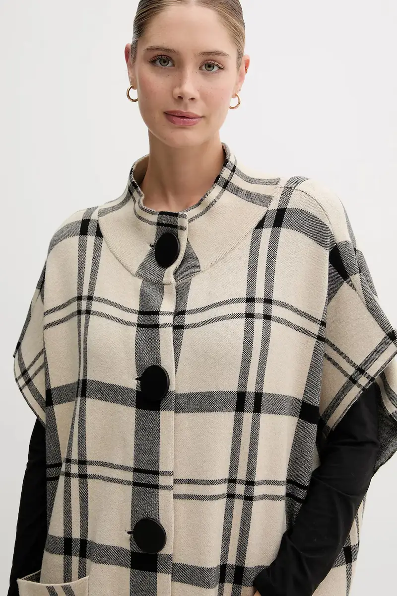 giacca colore nero 253903 Beige miniatura 4