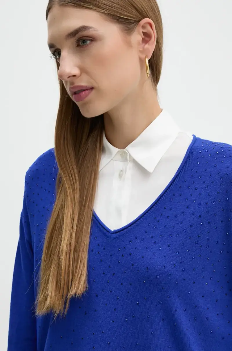maglione Blu navy miniatura 4