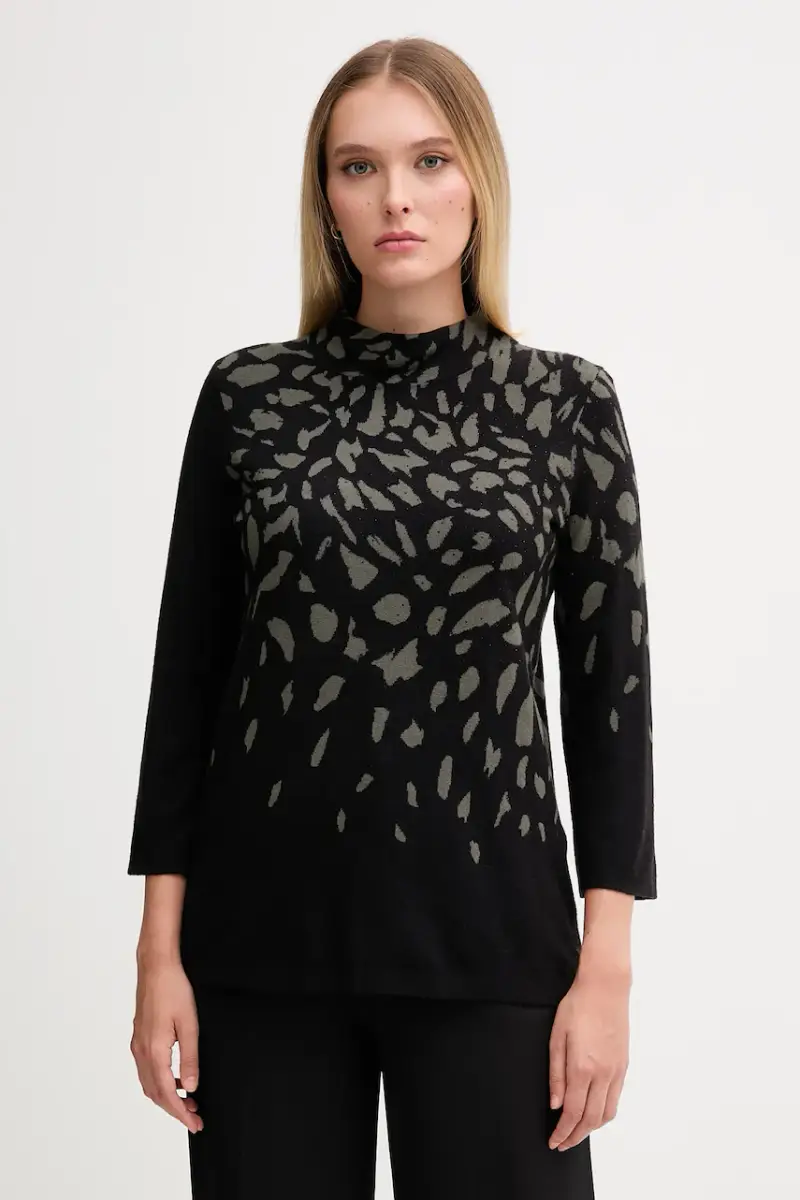 maglione con seta colore nero 253912
