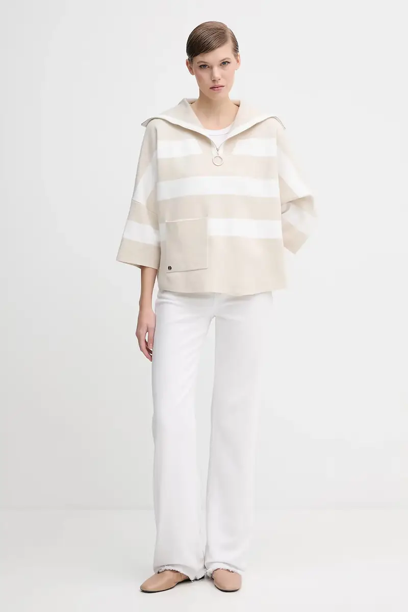 maglione donna colore beige 261983 miniatura 2