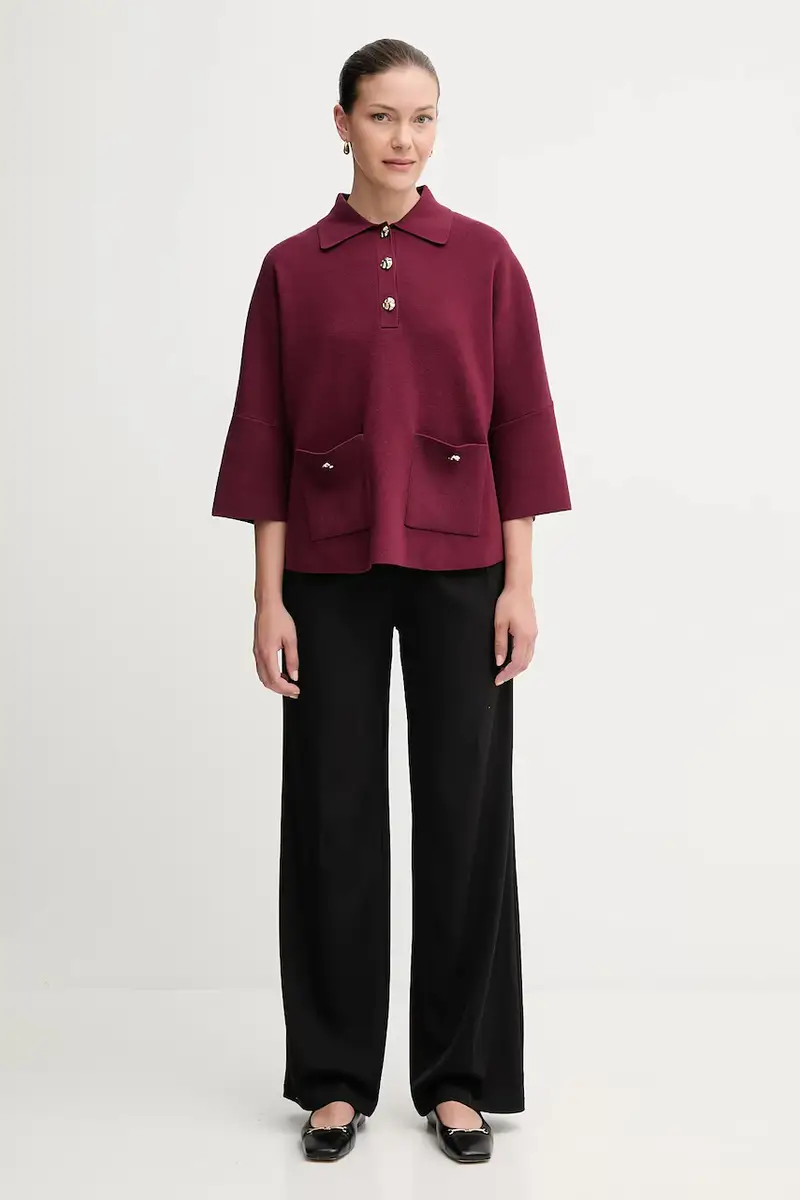 maglione donna colore granata 253962 miniatura 2