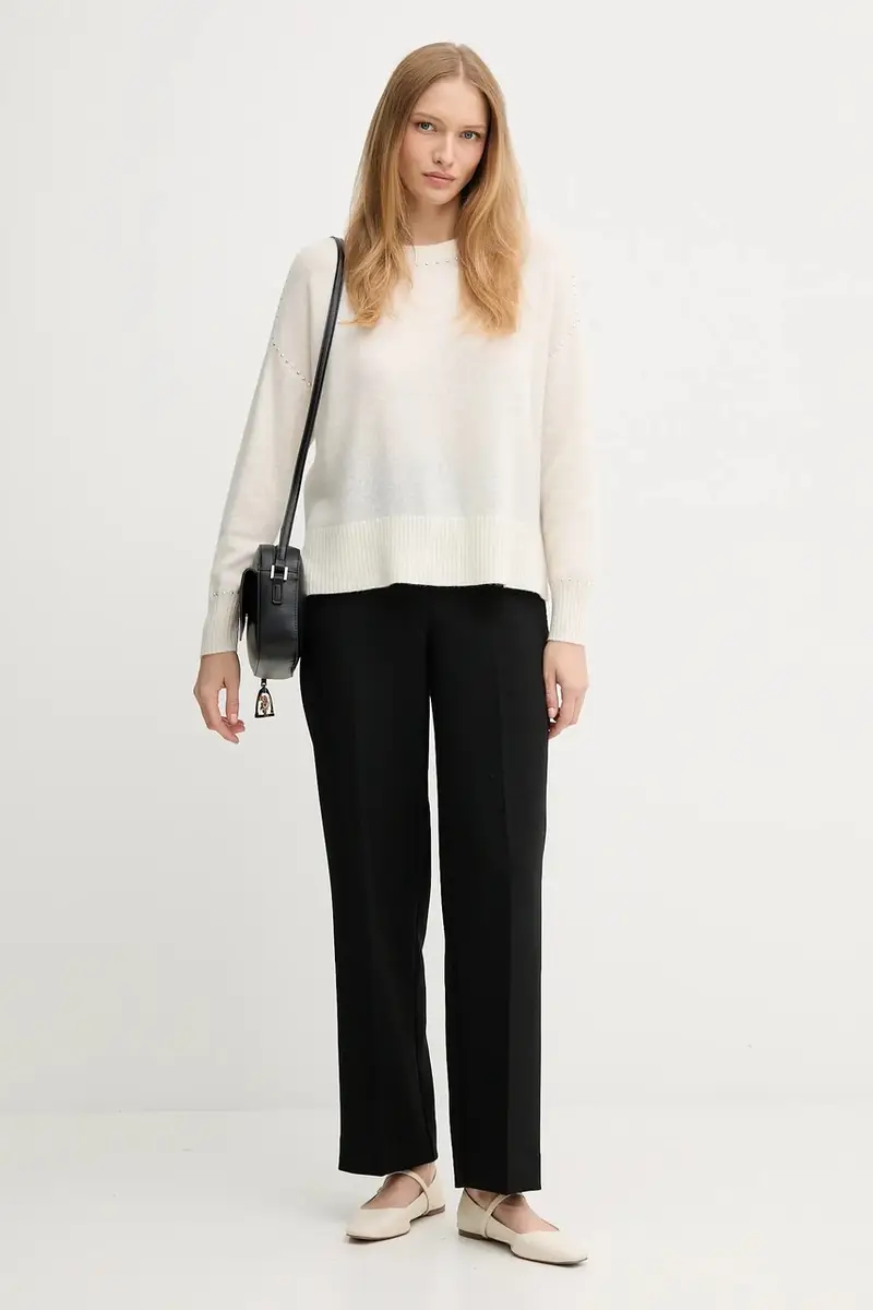 maglione in cachemirie donna colore beige 253980 miniatura 2