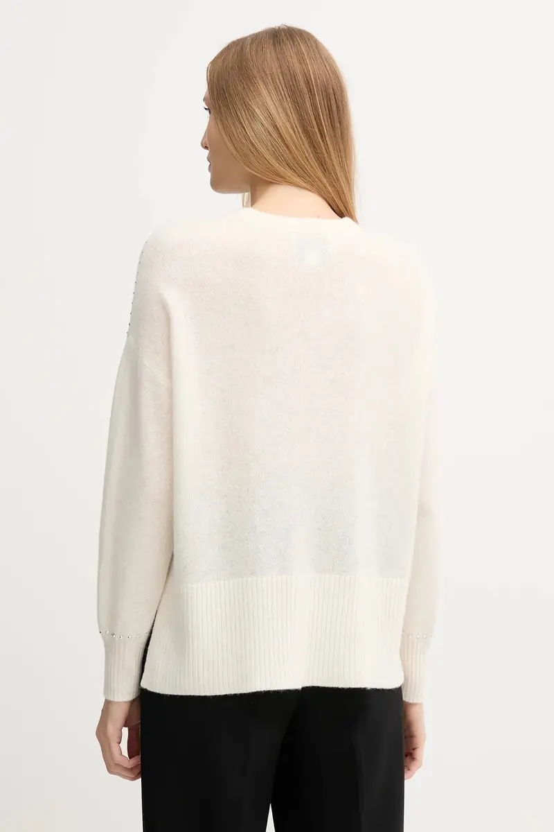 maglione in cachemirie donna colore beige 253980 miniatura 3