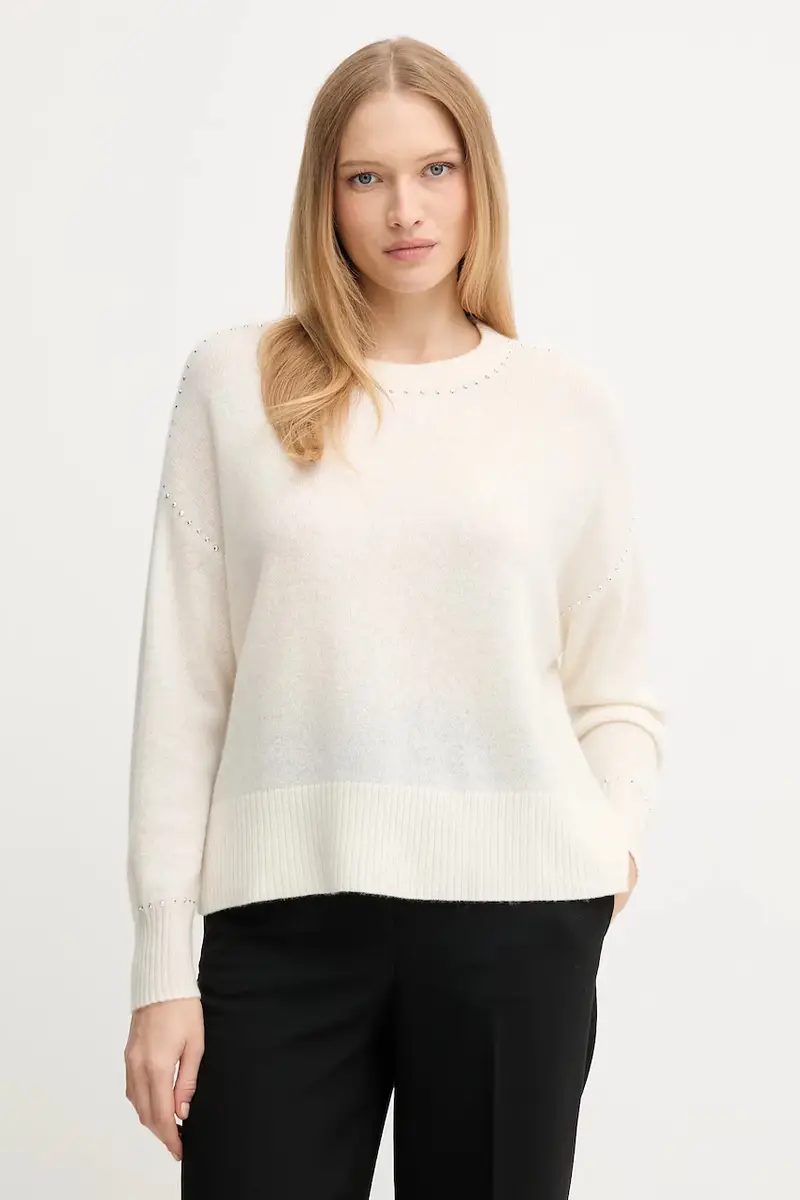 maglione in cachemirie donna colore beige 253980