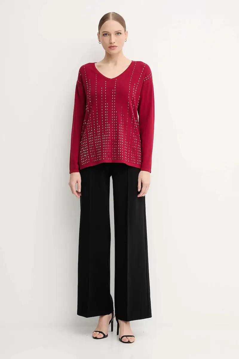 maglione misto seta colore granata 254966 miniatura 2