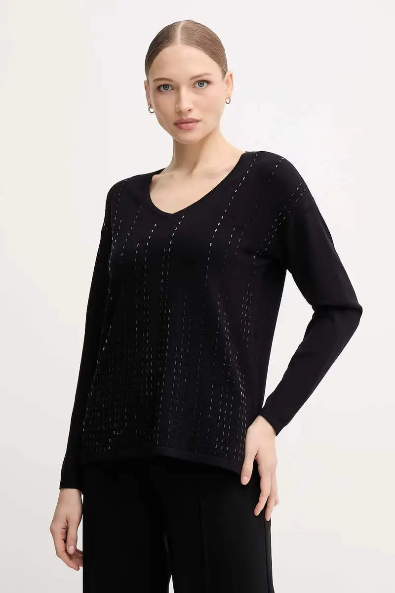 maglione misto seta colore nero 254966