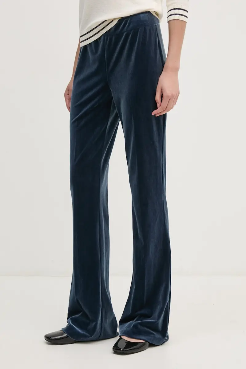 pantaloni da tuta in velluto colore turchese 234289F24