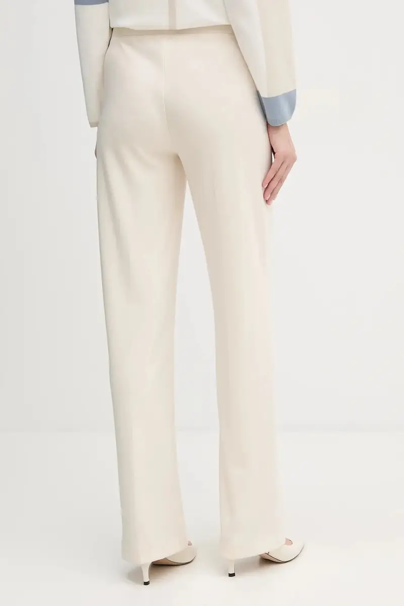pantaloni donna colore beige 153088F25 miniatura 3